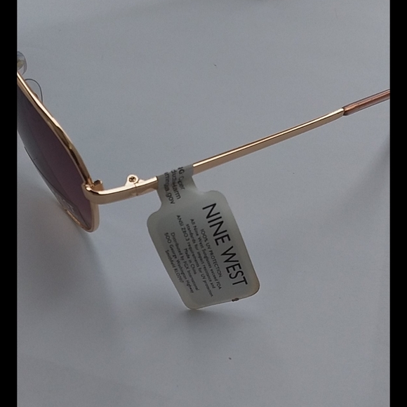 NWT Nine Wext Pink Rose Gold Aviator Sunglasses - Picture 4 of 5